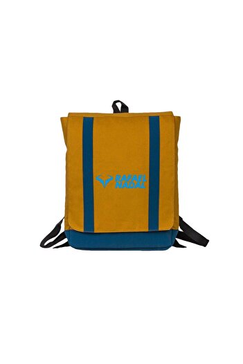CrowsGate Rafael N. Blue Logo Text Yellow Backpack