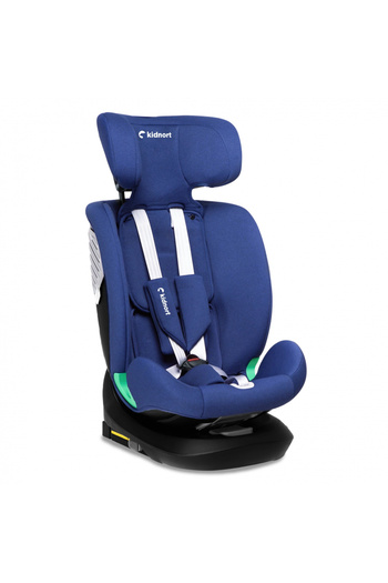 Kidnort Scaun auto pentru copii, Radjur Blue, cu isofix rotativ 360 i-Size 40-150 cm, Top Tether, ce