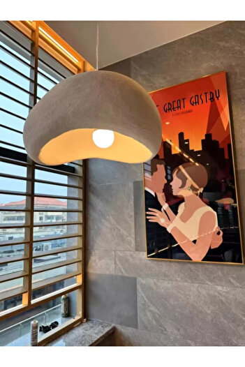 LUXXO Suspensie Wabi Sabi M, 1x E27, corp din fibra otel, 60x60x60cm