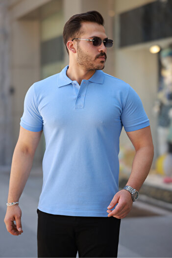 COMBİNE MİCHAİL Ανδρικό μπλουζάκι με κοντό μανίκι B.Blue Polo Collar