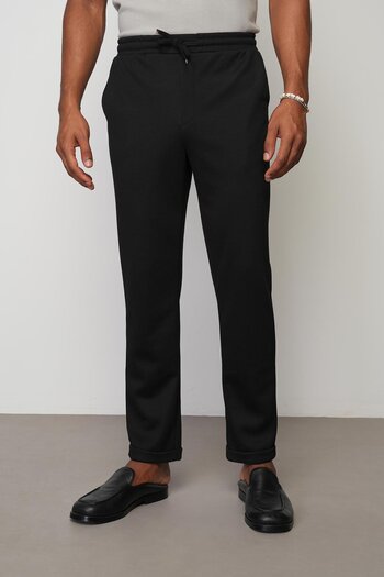 STYLE BOSS Siyah Regular Fit Erkek Duble Paça Pantolon E1029