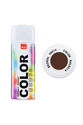 beorol Acrylic Spray Paint, Brown RAL 8014, 400 ml,