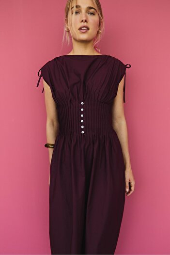 Stradivarius Pleated midi dress