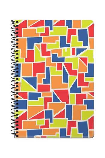 Stylizedd Color Shapes A5 Spiral Notebook Multicolour