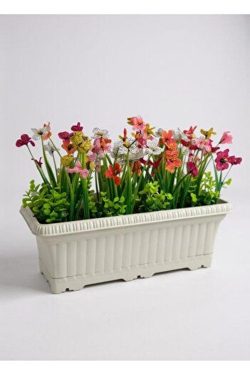 Nettenevime Τεχνητό λουλούδι Πολύχρωμο Mini Enamel Floral Cream Κρεμαστό Μπαλκόνι Λουλούδι Μπαλκόνι Γλάστρα