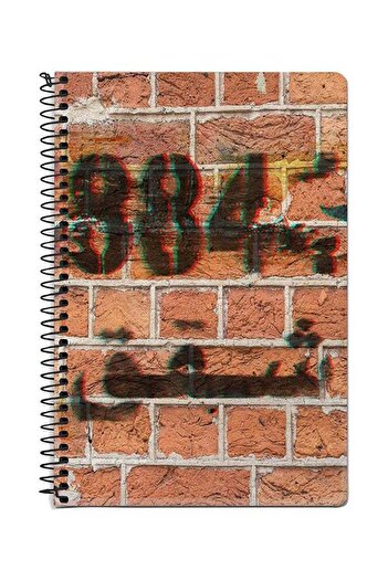 Stylizedd Wall Stencil A5 Spiral Notebook Multicolour