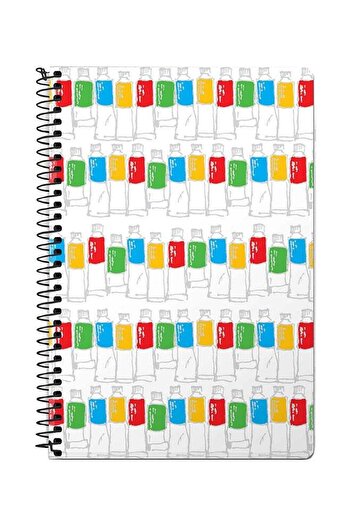 Stylizedd Oilpaint Tubes A5 Spiral Notebook Multicolour