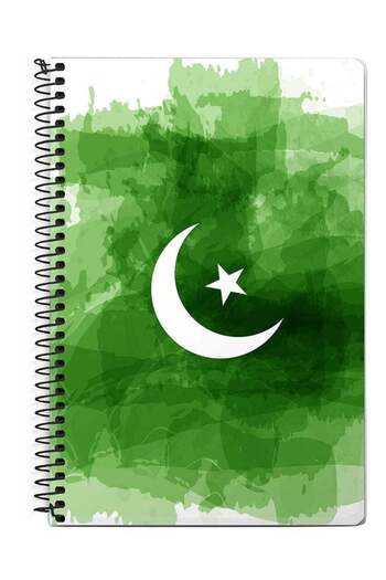 Stylizedd Crescent Green A5 Spiral Notebook Green/White