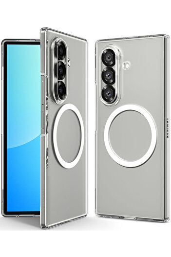 Spigen Air skin Magfit for Samsung Galaxy Z Fold 7 Case [MagSafe compatible] - Clear White