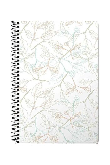Stylizedd Cate Sprigs A5 Spiral Notebook White