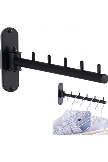 Generic NALACAL Clothes Hanger Rack, Stainless Steel Wall Mounted Garment Hooks with 180°Swing Arm Holder,