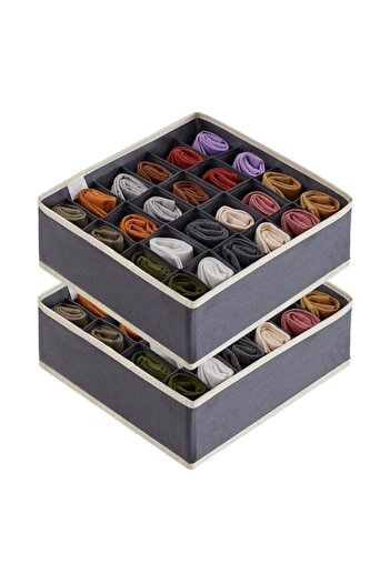 Generic Sock Drawer Organizer, Foldable Underwear Storage Organizer for Clothing, Fabric Dresser Grids for