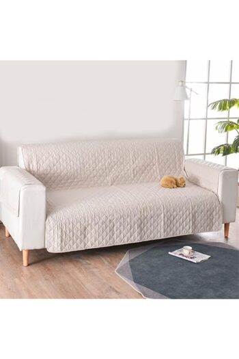 Generic XYWML 1/2/3 Seater Sofa Cover Quilted Anti-wear Anti-Slip Couch Recliner Furniture Protector (Color