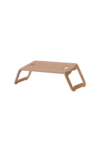 SOHO Suport pliabil pentru laptop, din lemn, cu mânere decupate, 42x30 cm, maro deschis