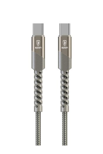 Spon PD Type-C Fabric Cable - Type-C 2m - 66W High Quality Spoon Brand