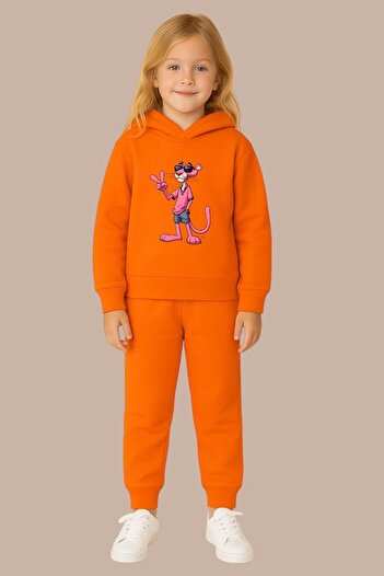 DM DOLCE MORE Pink Panther Printed 3 Thread Children's Tracksuit Set