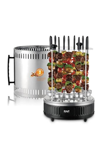divendi-ro RAF R8628 multi-functional electric grill RAF R8628, 1500 W, for 11 skewers, steel, black-silver