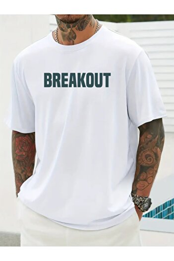 PENTHİLUS Men Short Sleeve Round Neck Geometric Pattern T-Shirt for Summer Outdoor Activities
