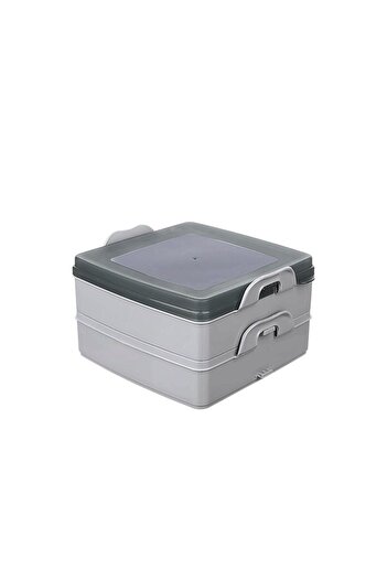 Evvano 2-Layer Storage Container with Lid - Nutrition Container - Lunch Box Diet Container