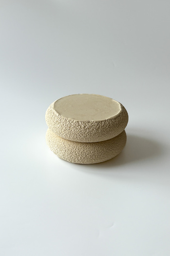 sin istanbul Textured Lid Steel Ash Tray Beige