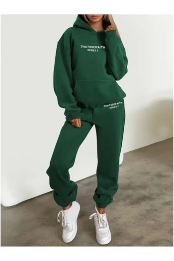 darkopia Unisex Men Women Thats so Faith Printed Oversize 3 Thread Hooded Tracksuit Set