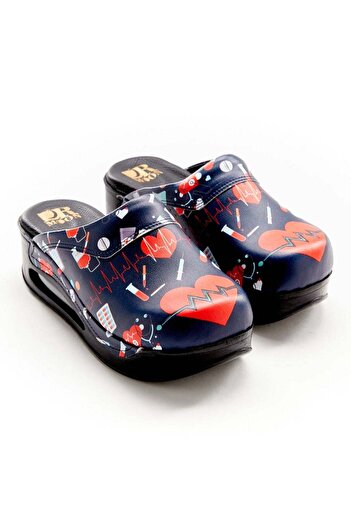 DRMOON Navy Blue Women's Airmax Cardio Orthopedic Medical Clogs