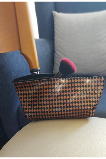 Paradise Patterned Pen Holder and Makeup, Travel Bag - Large Size