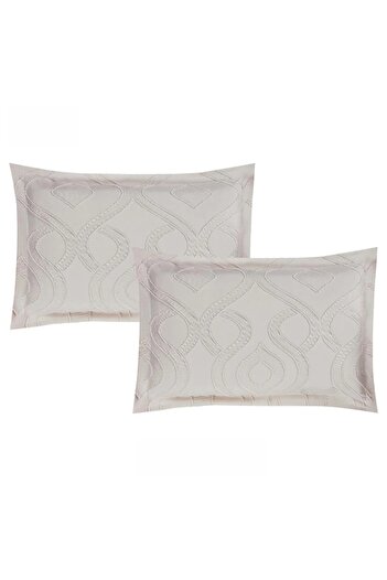 Red Rose Oscar Embroidered Microfiber Bedspread - Two Person, 7 Pieces Set