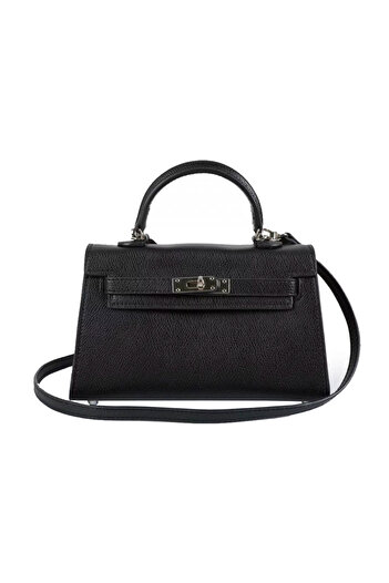 Generic Women's black handbag and shoulder bag with strap