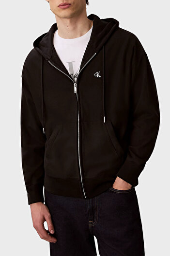 Calvin Klein Logo Cotton Relaxed Fit Hooded Sweat Lv04Rd232Gub1 Men's Sweat Lv04Rd232G Ub1
