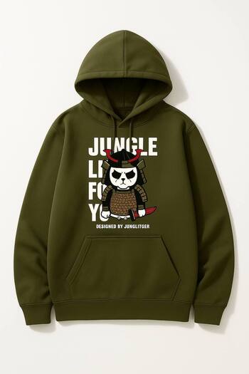 CLASSY.MODA Samurai Printed Hooded Sweatshirt