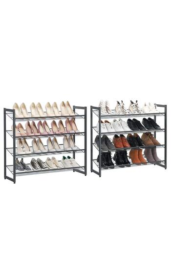 Mercaton Shoe storage rack, Mufart, 8 shelves, metal, gray, 92.530.7163.5 cm