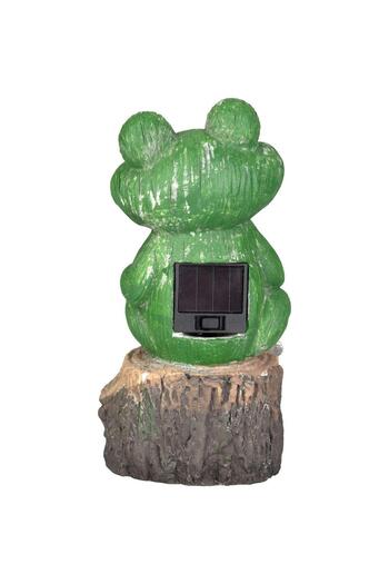 Mercaton Garden decoration, concrete, solar lamp, frog, 2xLED, 9.5x9x19 cm,