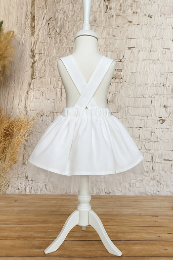 Shecco Babba White Girl Tutu Dress Crown Set 1-10 Years Old Birthday Dress