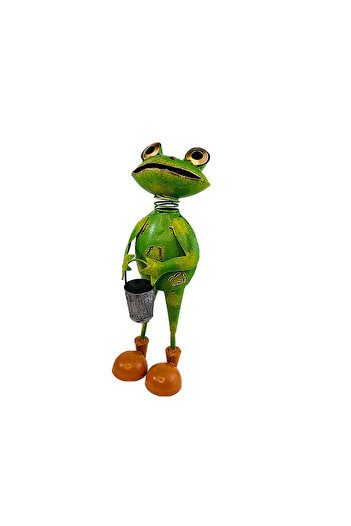 OEM Garden decoration Frog with bucket 37x13x15 cm