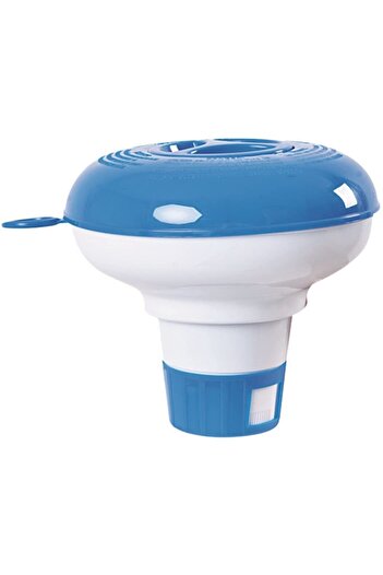 SERSIMO Floating dispenser for chlorine tablets, adjustable dosage, blue and white