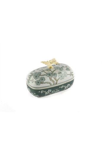 Mikasa Moor Green Spring Branch Box with Lid 19X11X12Cm