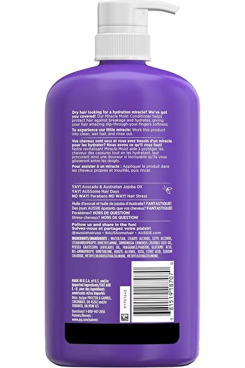 Aussie Miracle Moist Conditioner with Avocado & Jojoba Oil 900ml