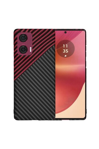Tim High-Protection Case for Motorola Edge 50 Fusion, Timaconsafe, Y66, Hard Plastic, Elegant Ruby Vorte