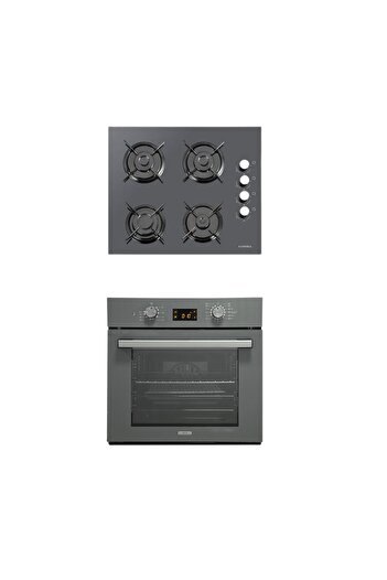 Luxell 2 Lİ GRİ CAM SET (OCAK-FIRIN)