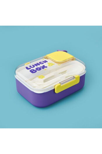Tohana Lunch Box Food Container - White / Yellow - 1.1 Lt