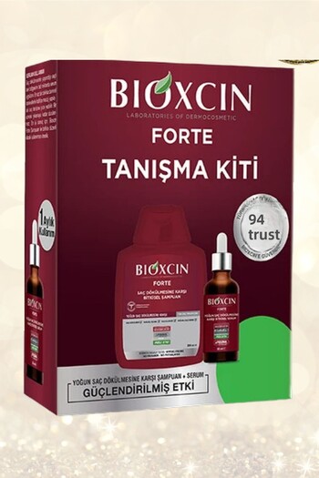 Bioxcin Forte Intense Hair Loss Herbal Treatment Package (300 ml Shampoo & 50 ml Hair Serum)