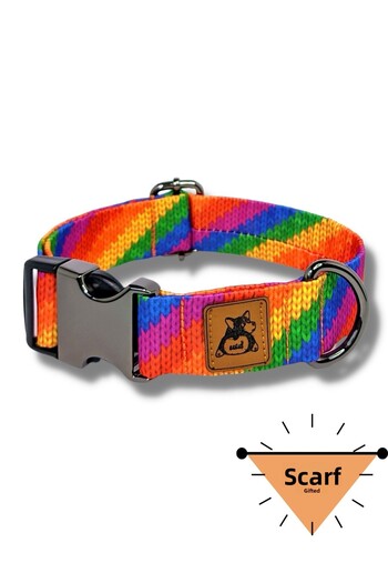 UTDpet Rainbow Dog Collar