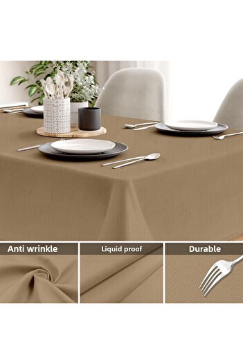 Evim Canvas Clay Liquid Proof Stain Resistant Tablecloth