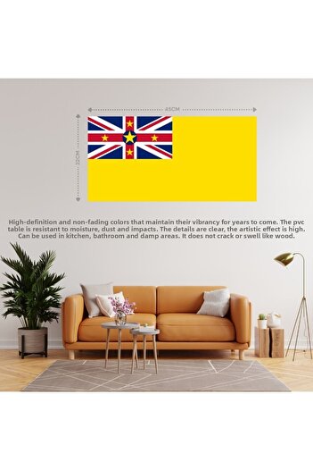 Ti Play Niue island flag 45x22cm wall painting no frame pvc painting