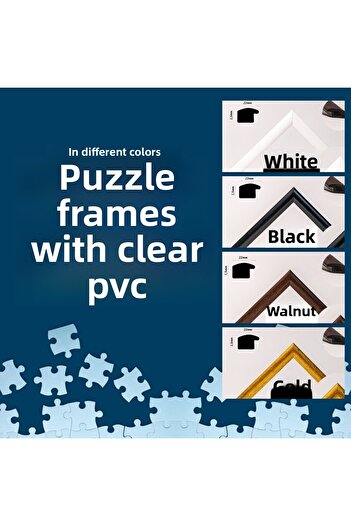 CreaWitch Puzzle Frame - 33X48 cm 500 Pieces Color Black Brown Gold White Transparent Pvc
