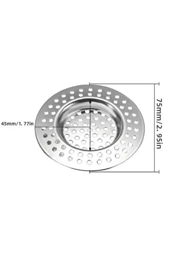 SİHİRLİ AYAKLAR 2 Pack Drain Strainer Stainless Steel Perforated Sink Strainer Shower Drain Strainer