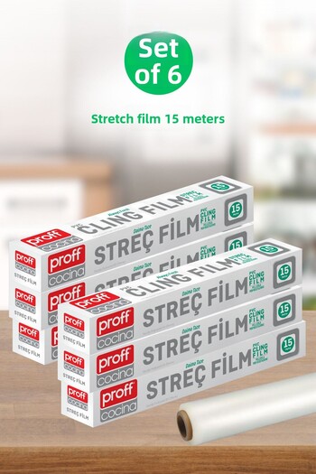 grimorlife 6 Pieces 15 Meter Stretch Film – Food Storage and Wrapping Film