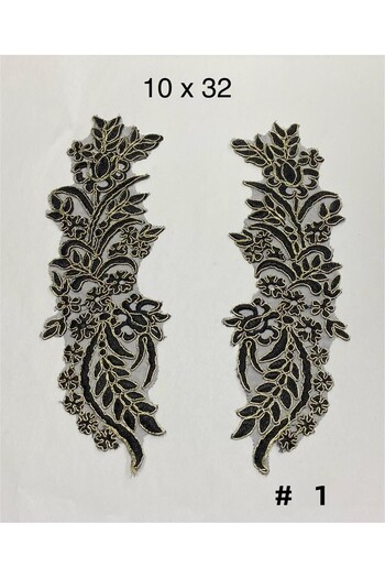 karantuhafiye Guipure Applique / Glitter Applique / Set of 2