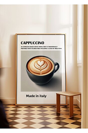 ARTHOUSECOLLECTIVE Cappuccino - Coffee Poster - Frameless Poster in Painting Dimensions